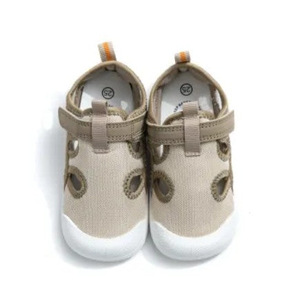 Sandalias Bebes y Niñas Respetuoso textil Velcro Beige