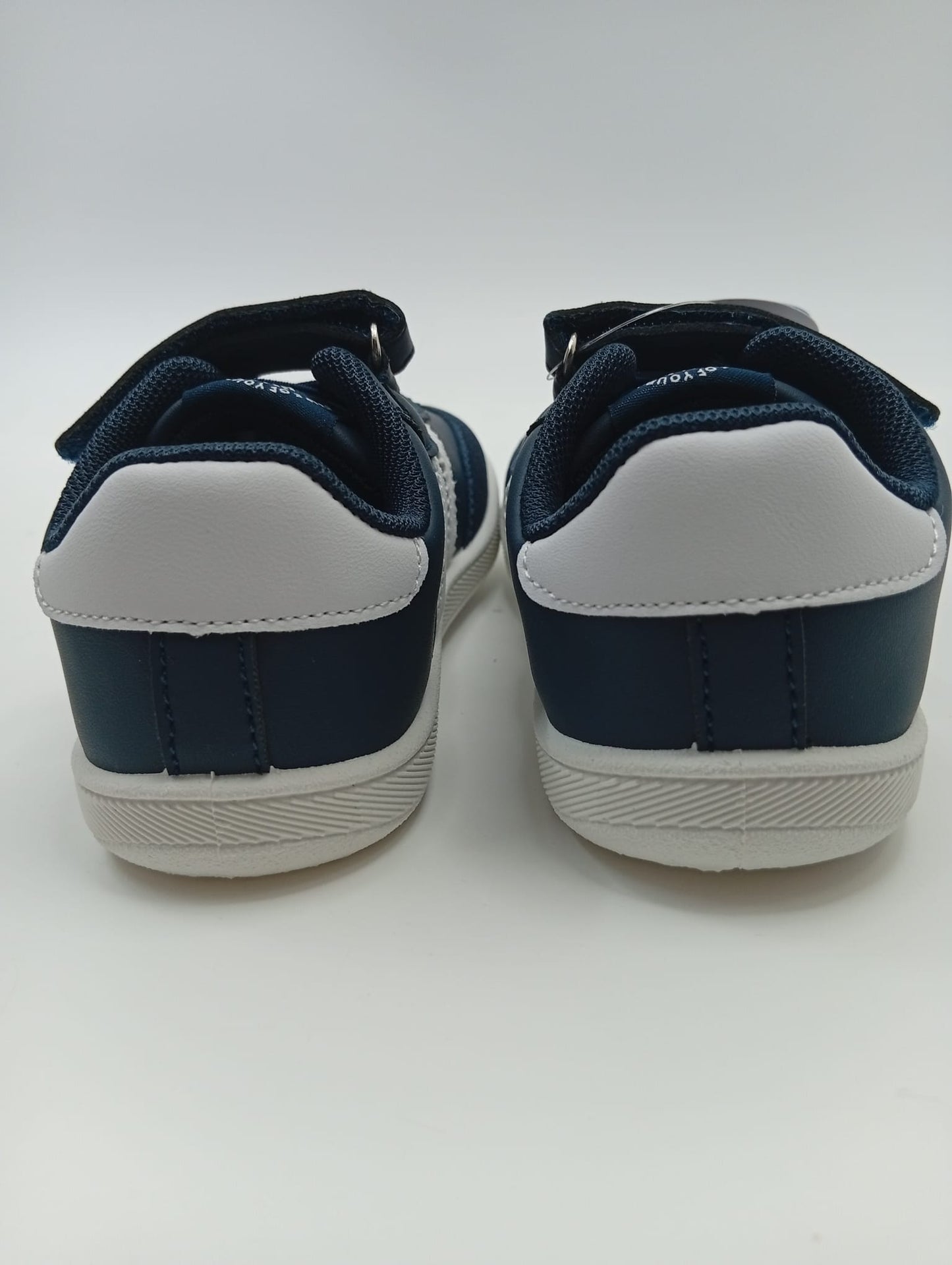 Tenis Niños Respetuoso Velcro Azul Marino y Blanco