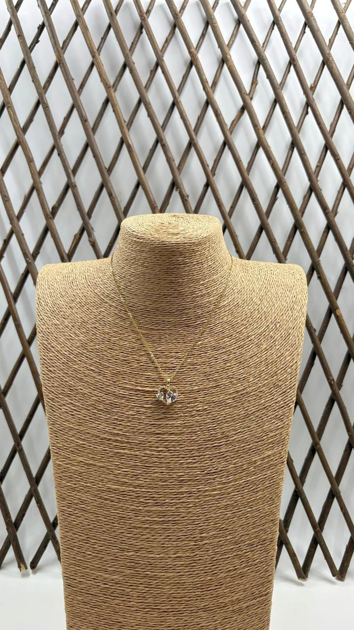 Cadena con Colgante de Acero Dorado