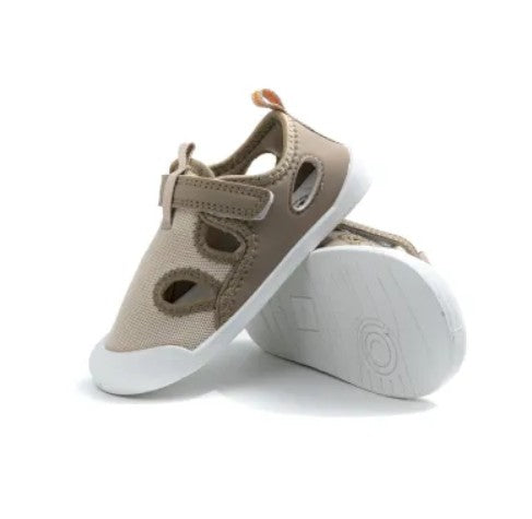 Sandalias Bebes y Niñas Respetuoso textil Velcro Beige