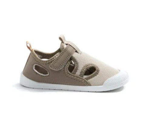 Sandalias Bebes y Niñas Respetuoso textil Velcro Beige