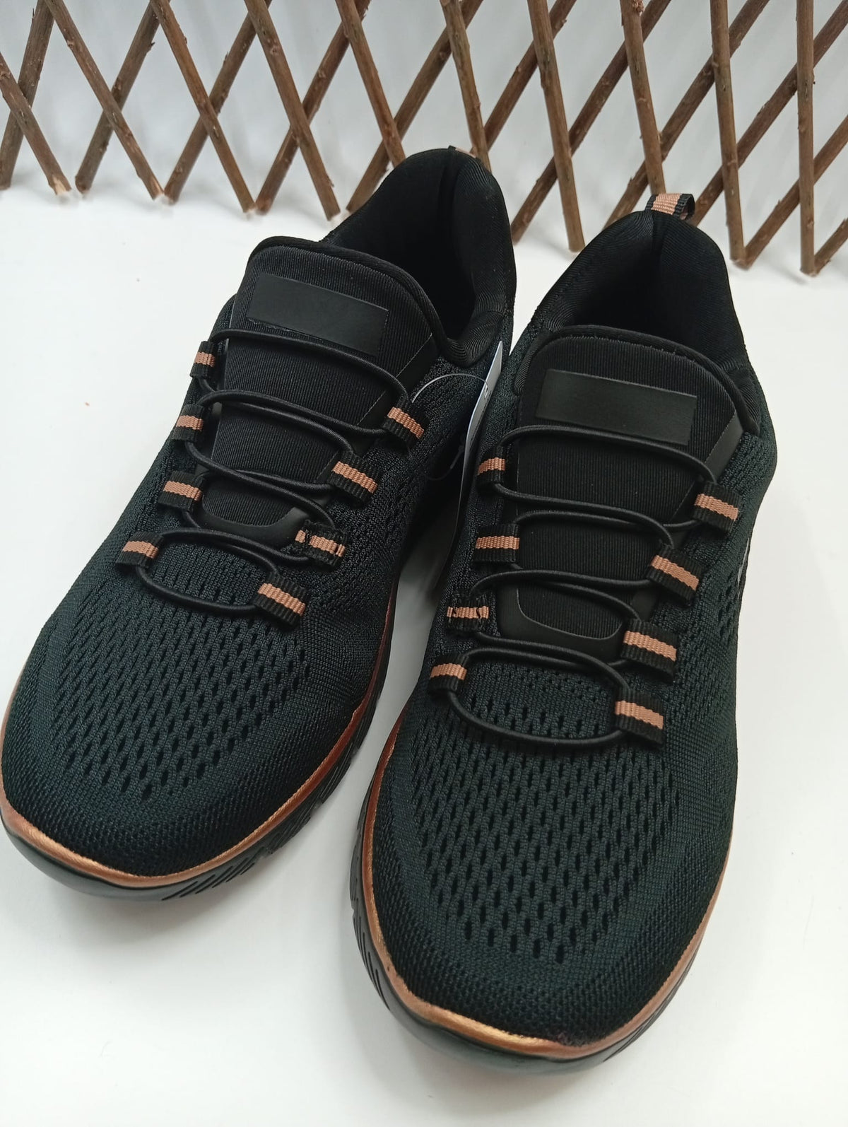 Zapatillas Deportivas Mujer Sin Cordones – Tejido Transpirable, Plantilla Memory Foam, Cierre Elástico, Suela Antideslizante - Basic Negro