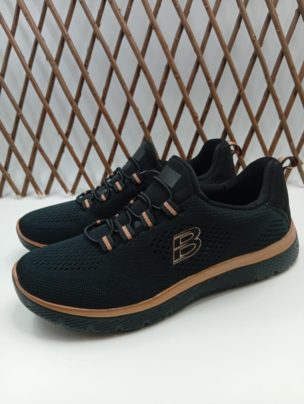Zapatillas Deportivas Mujer Sin Cordones – Tejido Transpirable, Plantilla Memory Foam, Cierre Elástico, Suela Antideslizante - Basic Negro
