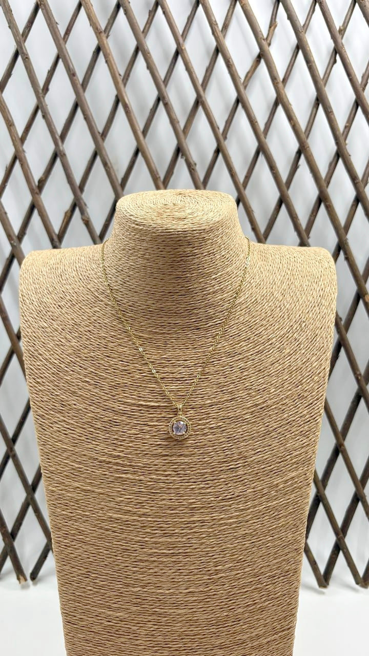 Cadena con Colgante de Acero Dorado