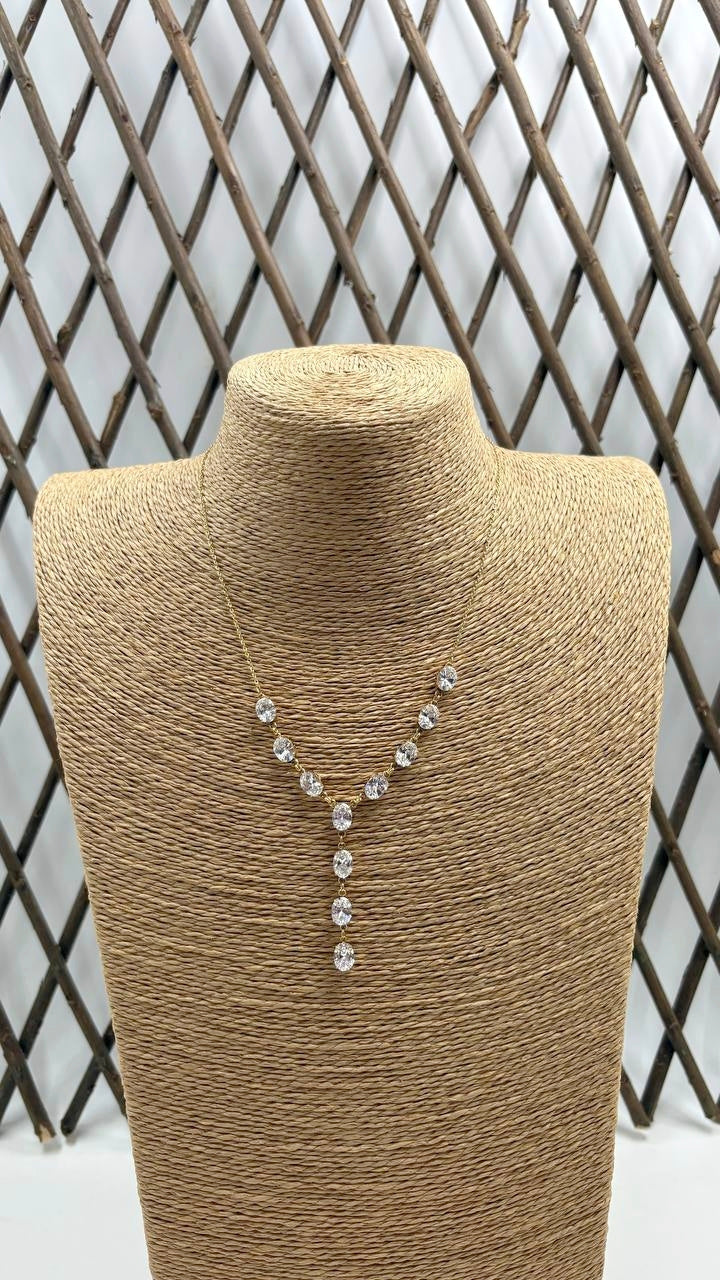 Cadena con Colgante de Acero Dorado